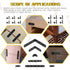 Mardatt 24 Sets (20/50/100mm,40/100/160mm) Black Corner Braces L Brackets and Straight Braces Mending Plates Heavy Duty