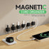 WDBmla 9 Wall,2025 Organizer[0.45" 0.27" Black Magnetic Cable Clips,Under Desk Cable Management,Cord Holder