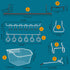 286PCS Pegboard Accessories Organizer Kit, Includes Pegboard Box for Various Tools, 1/8 and 1/4 inch Hooks Assortment