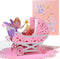 New Baby Card for Girl, Pop Up New Baby Card, Welcome Baby