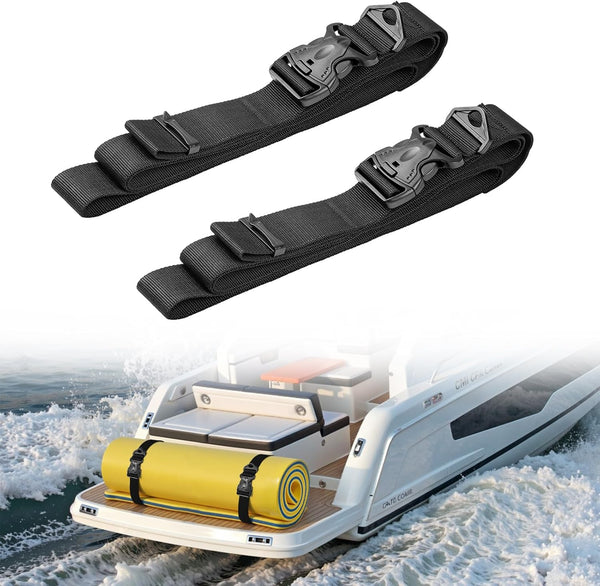 Seaperk Multifunctional Floating Mat Straps with Quick - Release Buckles, Reusable Securing Straps