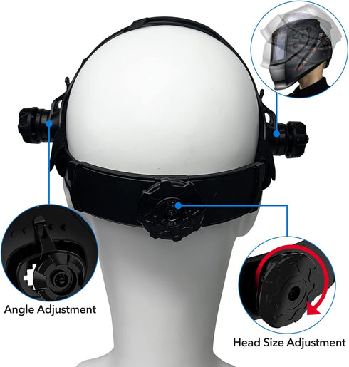Welding Helmet Headgear - Adjustable Replacement Headgear with Sweatband for Square Hole Welding Helmet Accessories