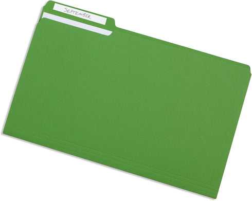 Blue Summit Supplies Green Legal File Folders, 1/3 Cut Tab, Legal Size, 100 Per Box for Easy File Storage
