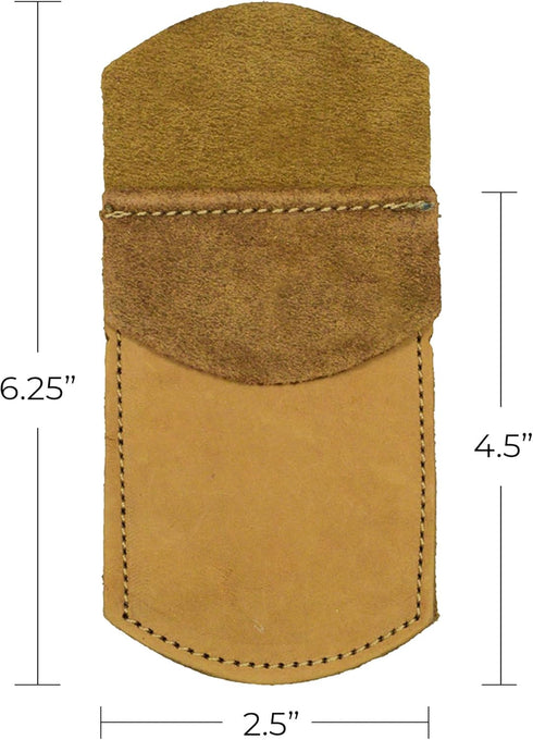 Hide & Drink Durable Leather Pocket Protector, Handmade Pencil Pouch for Office Essentials (Old Tobacco)