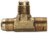 Anderson Metals 04051-0808 Brass Tube Fitting, Tee, 1/2" Flare x 1/2" Flare x 1/2" Male Pipe
