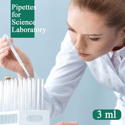 moveland 100 PCS 3ML Dropper Pipettes, Disposable Plastic Eye Droppers for Science Experiments, Crafting