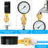 MEANLIN MEASURE 0~100Psi 3/4" Female Water Pressure Kit with 5 Adapters, Multi-Purpose Pressure Gauge for Gardens
