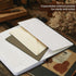 Lined Pocket Notebook, Small Notebook with 1 Pen, 2 Pack, 400 Pages, Hardcover Leather Journal (3.5" x 5.7", Black)