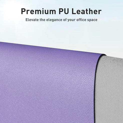 Leather Desk Pad Protector,Mouse Pad,Office Desk Mat, Non-Slip PU Leather Desk Blotter,Laptop Desk Pad,Waterproof Desk Writing Pad for Office and Home (23.6" x 13.7", Lavender) by Aothia