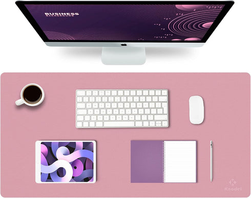 K KNODEL Large Desk Mat, Office Computer Pad, Desktop Protector, Writing Blotter Mat (31.5"x15.7", Purple)