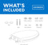 GC550129 Gerber Round Front Toilet Seat with Cover, Soft Close, No Slam, Quick & Easy Install, Heavy-Duty Plastic