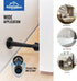 HOMOTEK 36 Pack Heavy Duty Solid Rigid Door Stop with Soft Rubber Tip, Zinc Die Cast Door Stopper for Wall & Door