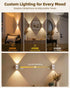 4000mAh 3 12 1 Pack) EZVALO Battery Operated Wall Sconce with Motion Sensor, Rechargeable Wall Light, Color