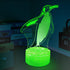 3D Girls Gifts Night Light, Multi Colors Change Remote Control Night Lamp for Kids Boys Teens, Bedroom Table Penguin