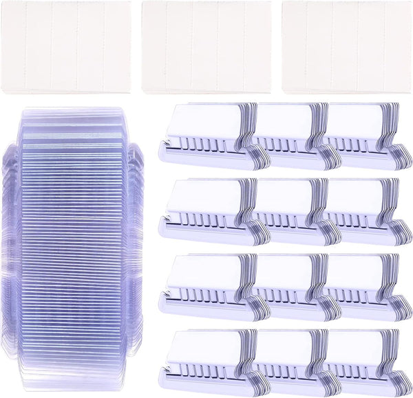 Jovitec File Folder Tabs, 120 Hanging Plastic Tabs and 120 Back to School Inserts for Quick Organizing