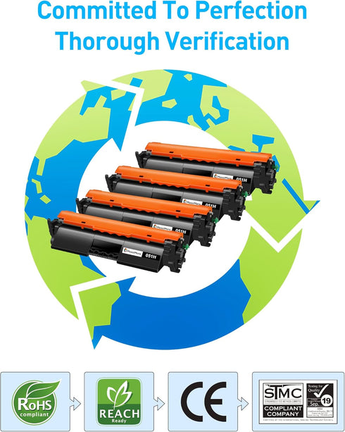 MasaiMara 051H Toner Cartridge 4-Pack Compatible for Canon imageCLASS MF264dw MF269dw MF267dw (Black)