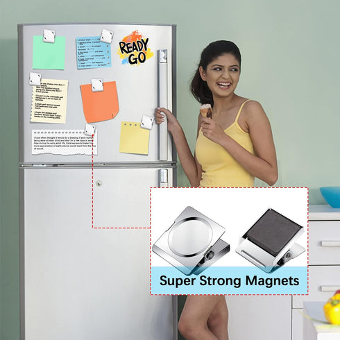 Magnetic Clips, 2.12 Inches Heavy Duty Metal Magnet Clips, 6 Pack for Whiteboard, Classroom, Office, Refrigerator