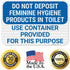 12x18 Inches, 3M .063 Do Not Deposit Feminine Hygiene Products in Toilet Use Container Provided for This Sign, EGP