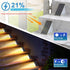 LED Solar Step Lights, Waterproof Outdoor Stair Lights, Warm White Solar Deck Lights for Yard, Patio, Garden, 2PK