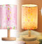 Tujoe Princess Lamps Pink Castle Fabric Nightstand Table Lamp Bedside Decor for Girl