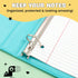 Yoobi 1/2 Inch Multicolor Binder & 8-Tab Divider Set - 4-Pack of 3-Ring Binders with 2 Pockets for School