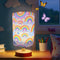 Rainbow Lamp, Girls Lamps for Bedroom, 3 Level Dimmable Wood Nightstand Desk