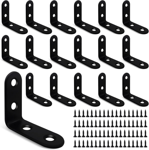 18PCS 1.57 x 1.57 L Bracket, 90 Degree Right Angle Corner Brace,