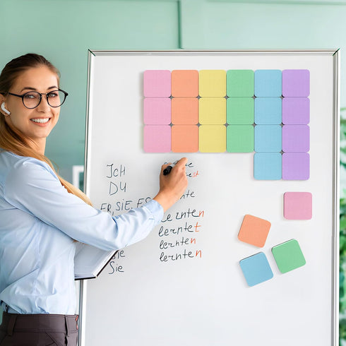MaxGear Whiteboard Eraser, 48 Pack Magnetic Dry Erase Erasers, Bulk for Classroom, Office, Home (6 Pastel Color Set)
