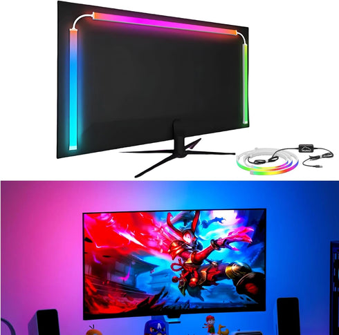 wacuaao 24 Inch Monitor Backlight - Reactive LED Strip for PC and Mac