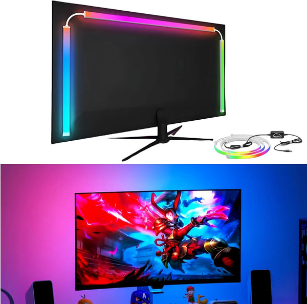 wacuaao 24 Inch Monitor Backlight - Reactive LED Strip for PC and Mac