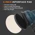 6-Inch 5 Pack No-Hole Interface Pad: Hook & Loop Foam Sanding Discs Backing Pads Replacement for Random Orbital