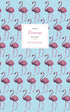 Flamingo Notebook, Ruled Pages, 5x8, Premium Light Blue Edition, 96 Pages