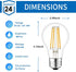 12 Volt Edison Bulb E26 12V LED Bulb Warm White 2700K 60W Equivalent, 12V 24V 36V Low Voltage Vintage Bulbs A19 12Volt LED Filament Bulbs for RV, 2 Pack by Beonllay