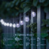 2 Pack 72FT 120 8 Metaku Solar String Lights for Outside, Total LED Crystal Globe String Lights, Solar Powered Outdoor