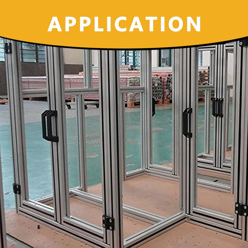 KOOTANS 2 Sets Door Handle and Frame Hinges Install Kit for 20x20 Aluminum Extrusion Profile Slot