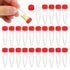 PATIKIL 1.5ml Plastic Cryogenic Vials, 25Pcs Screw Top Frozen Test Tube for Lab, Red Cap