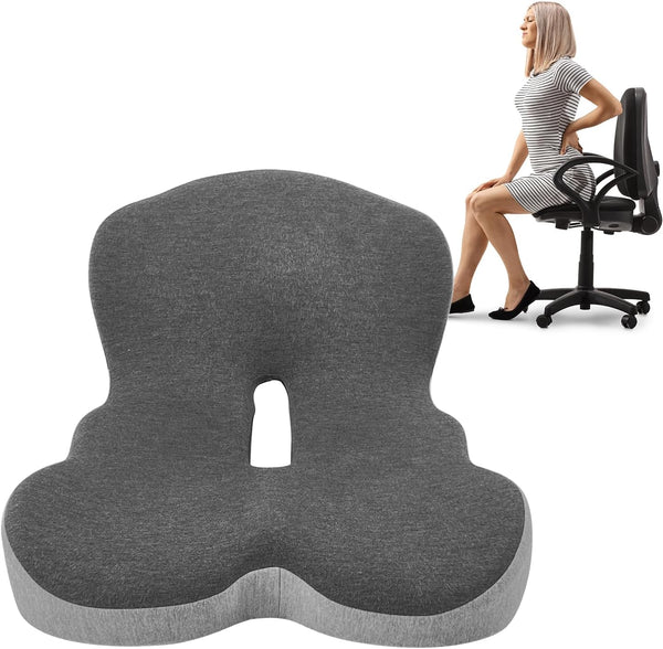 OuYezy Buttocks Cushion for Office Chair Memory Foam Seat Pad for Butt Support