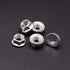 100-Pack M5-0.8mm Stainless Steel Serrated Flange Hex Nuts, SAE Flange Collar, Bright Finish, Anti-Rust Industrial