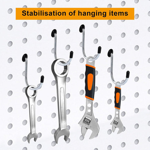 Pegboard Hook Locks, 120PCS, for Stopping Hooks from Falling Off, Black