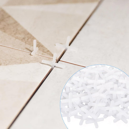 Cosmos 600 Pcs 1/8’’ 3mm Tile Spacers for Ceramic Wall Floor Tile Installation, Wall Plastic Tiling Tools (Cross Shape)