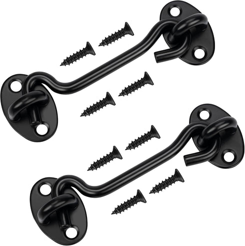 Rainspire (2 Pack) Privacy Hook and Eye Latch for Barn Door, Stainless Steel