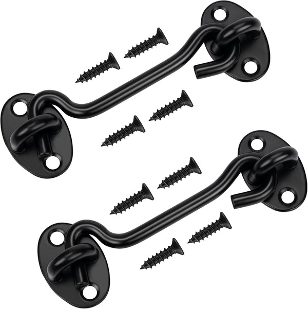 Rainspire (2 Pack) Privacy Hook and Eye Latch for Barn Door, Stainless Steel