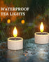 SoulBay 6 Pack Solar Tea Lights Outdoor Waterproof, Small Flameless Flickering Small Bright LED Candles Lights