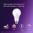 White Dial Flicker-Free Frosted Dimmable A21 Light Bulb, 1100 Lumen, 5 Shades of White, 9W=75W, E26 Base, 2-Pack