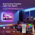 FBY 200 (2 100 FT Led Lights for Bedroom Rolls FT), Music Synchronized Smart Led Strip Lights, Ultra Long with Remote