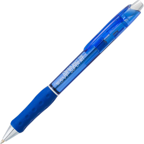 Pentel RSVP Super RT Ballpoint Pen, Fine Line (0.7mm), Blue Ink, Box of 12 (BX477-C)