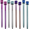 Maydahui 24PCS Crystal Rose Gel Pen Set, Colorful Gem Flower Pens with Black Ink for Girls Party School Supplies