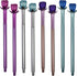 Maydahui 24PCS Crystal Rose Gel Pen Set, Colorful Gem Flower Pens with Black Ink for Girls Party School Supplies