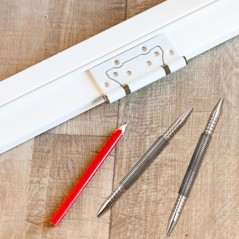 2 Pieces Spring Loaded Nail Set, Hammerless Trim Combination Tool Kit with 1/32 Inch to 4/32 Inch Tools for Carpentry