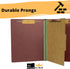 The File King Brick Red Pressboard Classification File Folder, Letter Size, Box of 10, 2” Expansion, USA Made